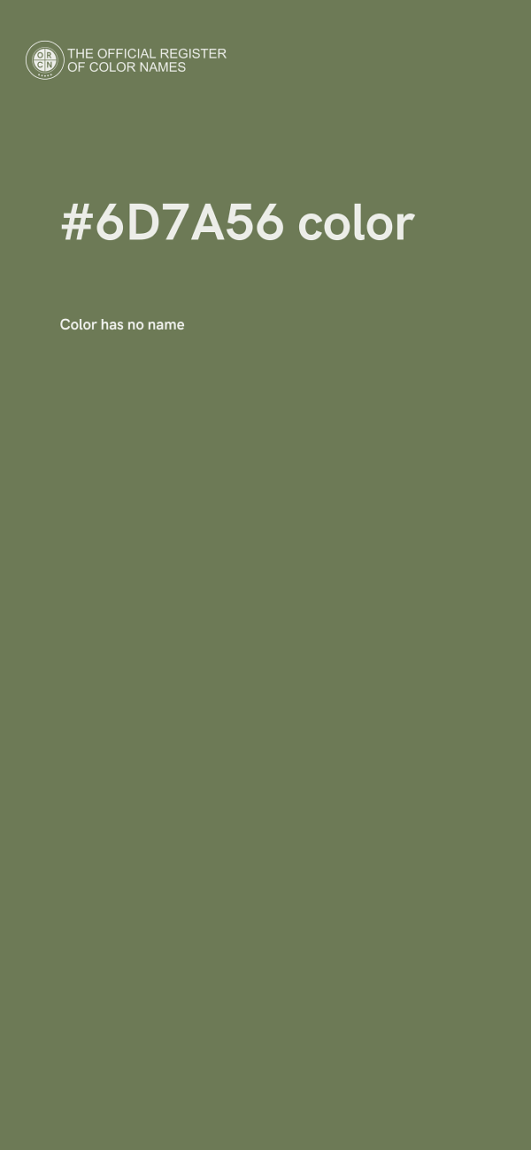 #6D7A56 color image