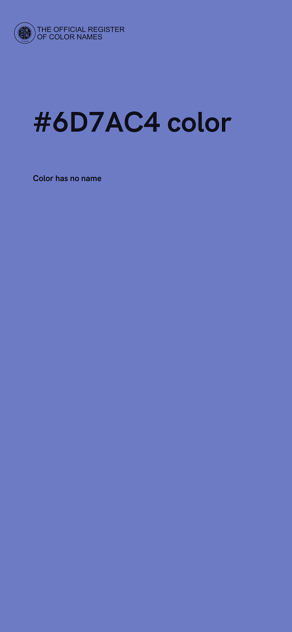 #6D7AC4 color image