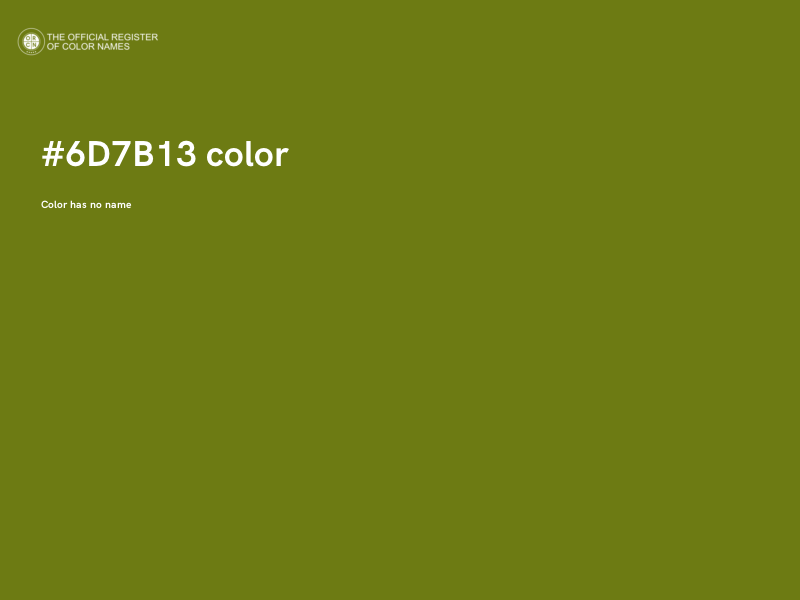 #6D7B13 color image