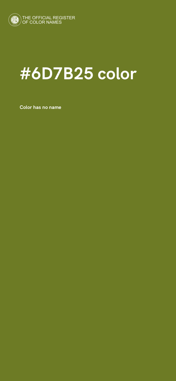 #6D7B25 color image