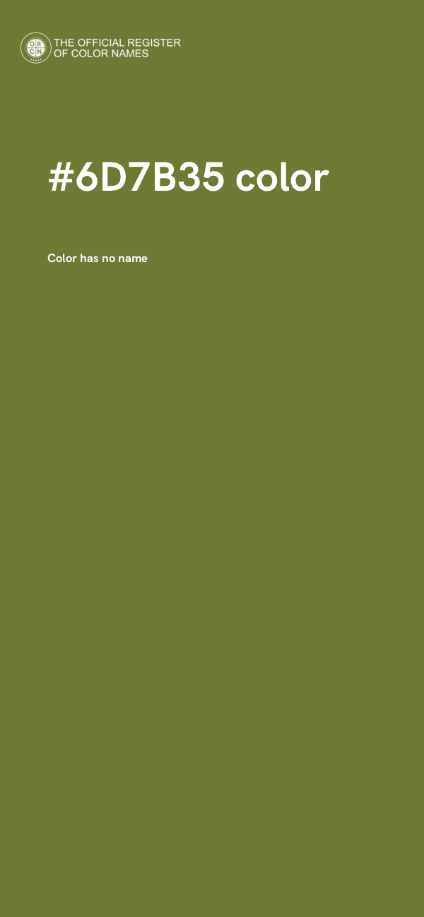 #6D7B35 color image