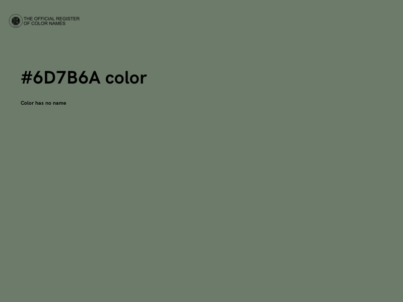 #6D7B6A color image