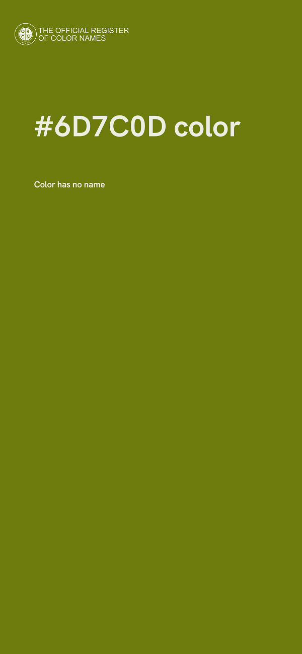 #6D7C0D color image