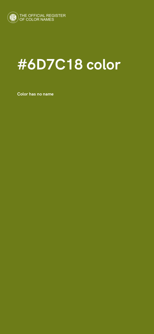 #6D7C18 color image