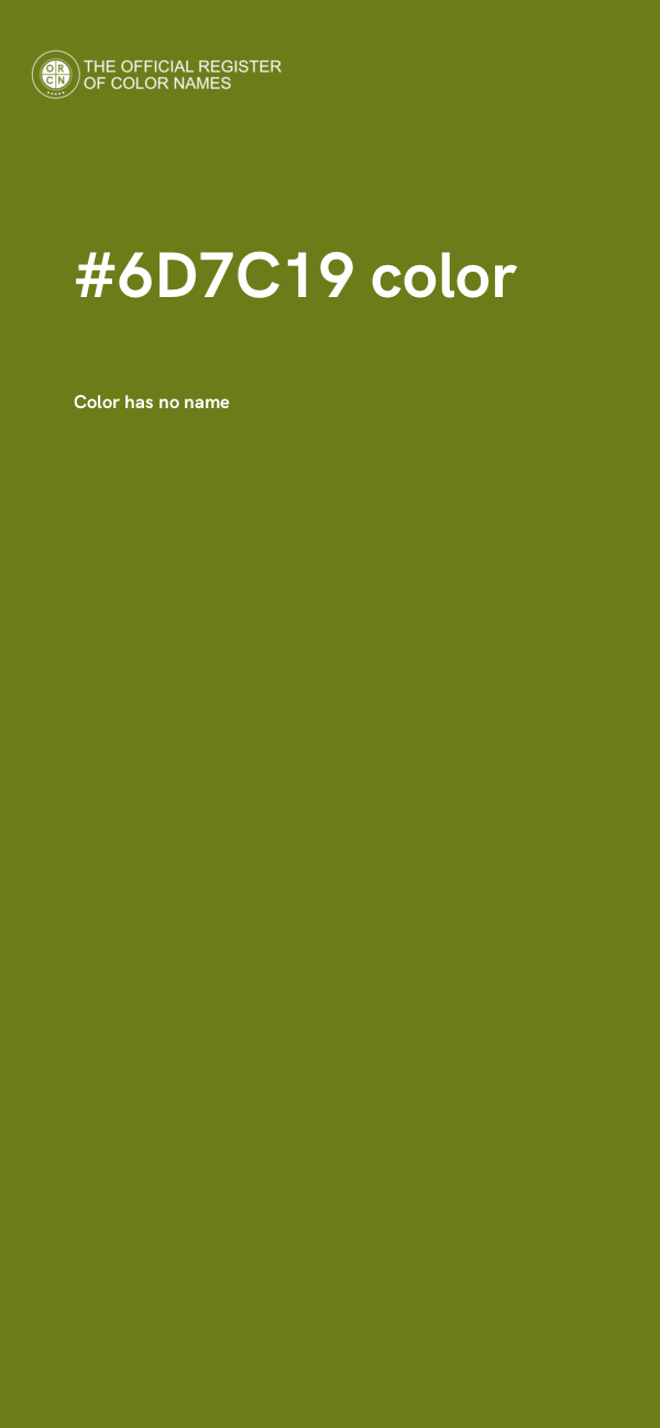 #6D7C19 color image