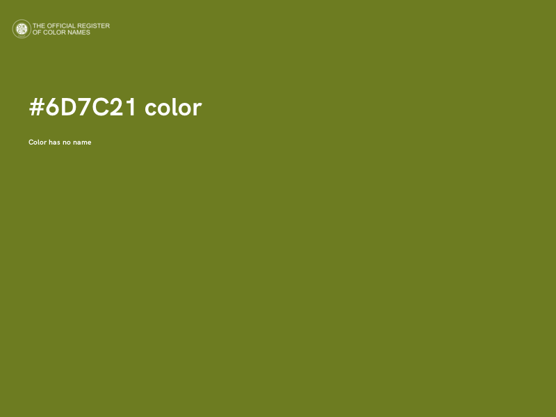 #6D7C21 color image