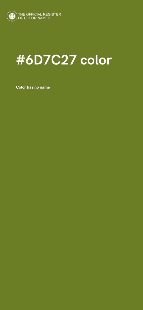 #6D7C27 color image