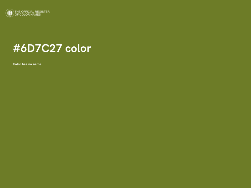 #6D7C27 color image