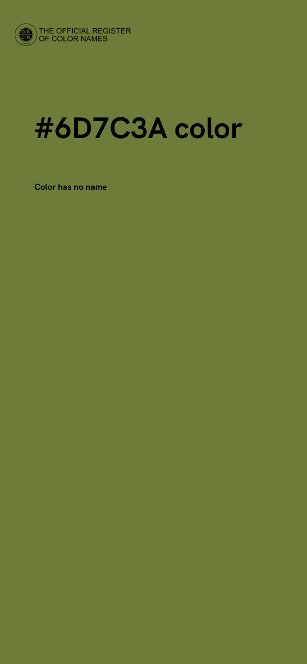 #6D7C3A color image