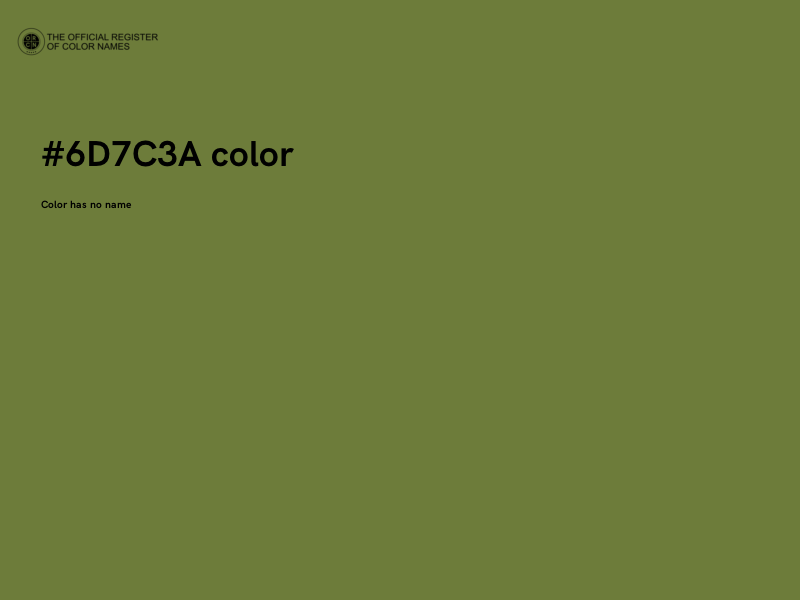 #6D7C3A color image