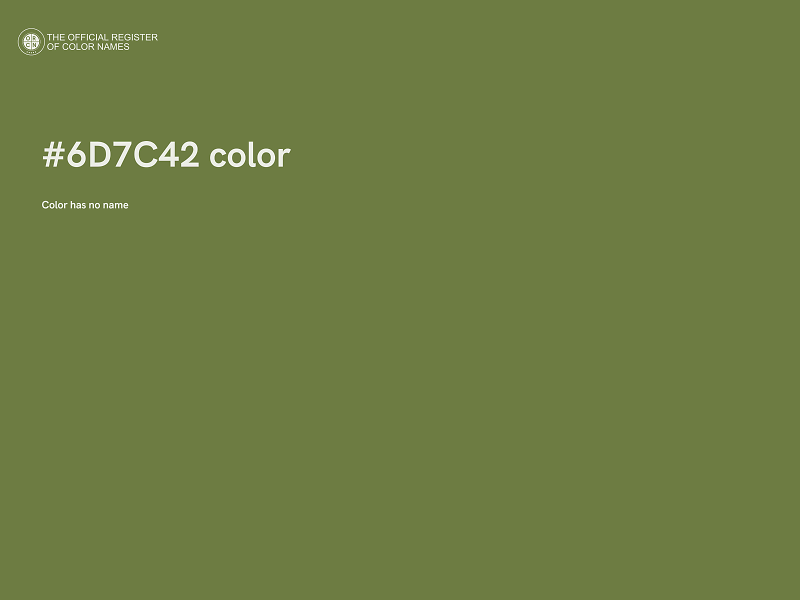#6D7C42 color image