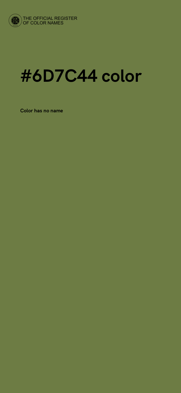 #6D7C44 color image