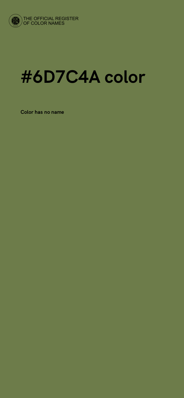 #6D7C4A color image