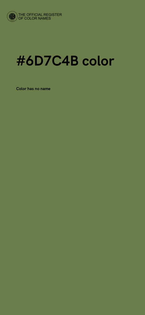 #6D7C4B color image