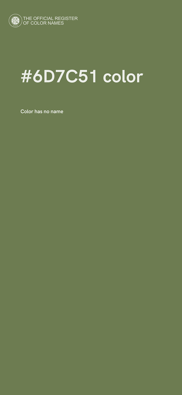 #6D7C51 color image