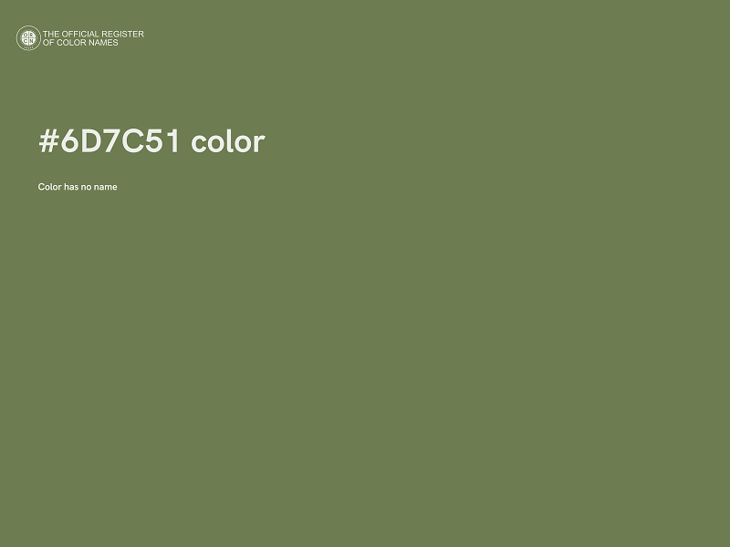 #6D7C51 color image