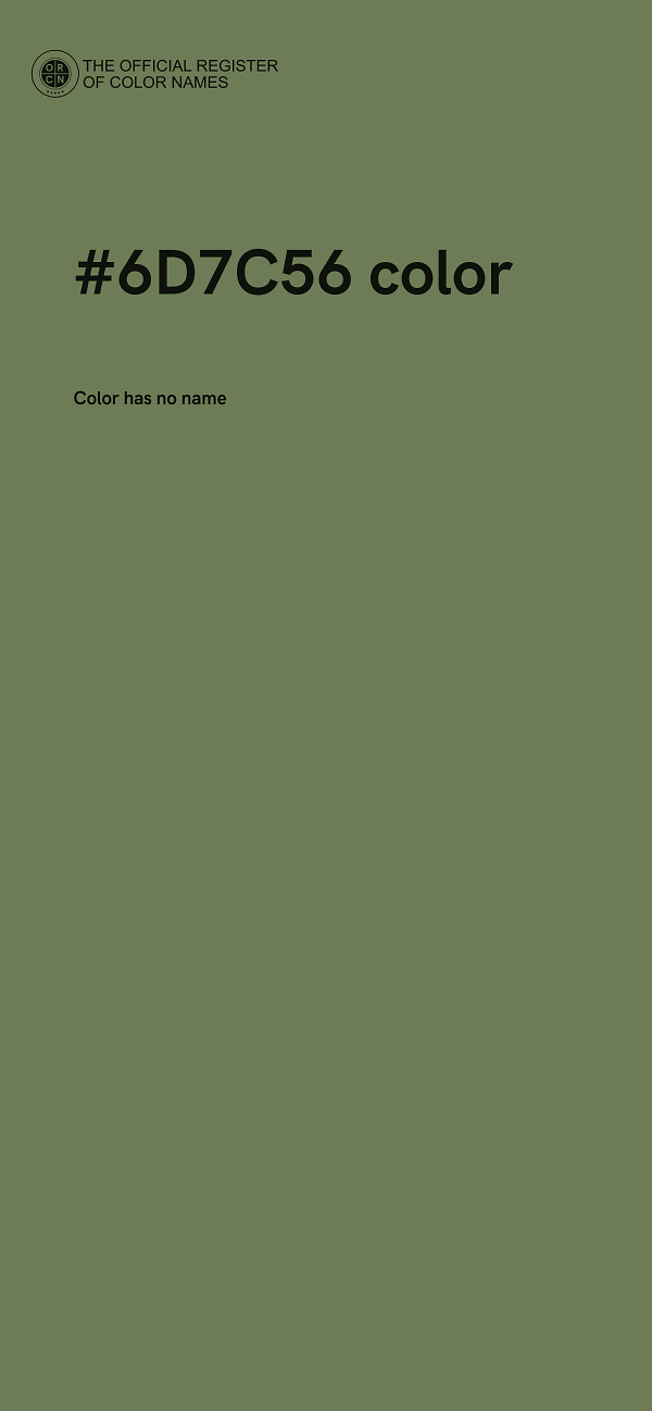 #6D7C56 color image