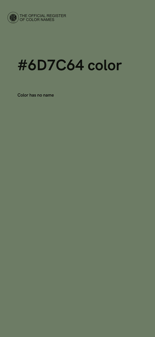 #6D7C64 color image