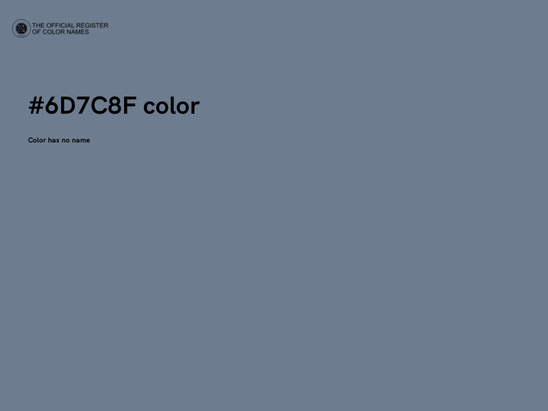 #6D7C8F color image