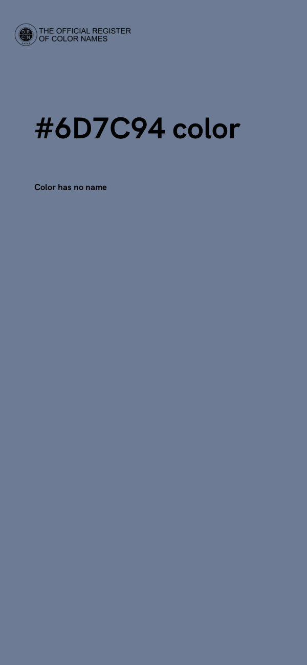 #6D7C94 color image