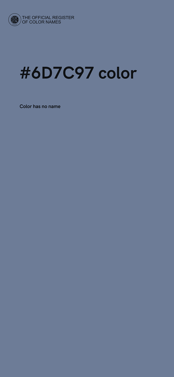 #6D7C97 color image