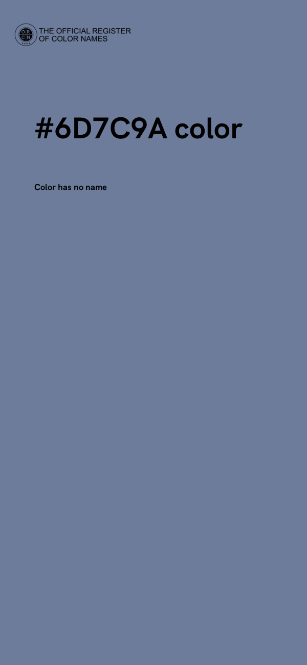 #6D7C9A color image