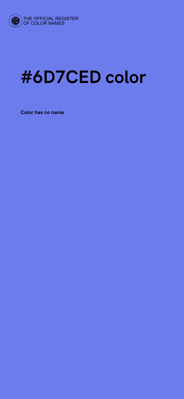 #6D7CED color image