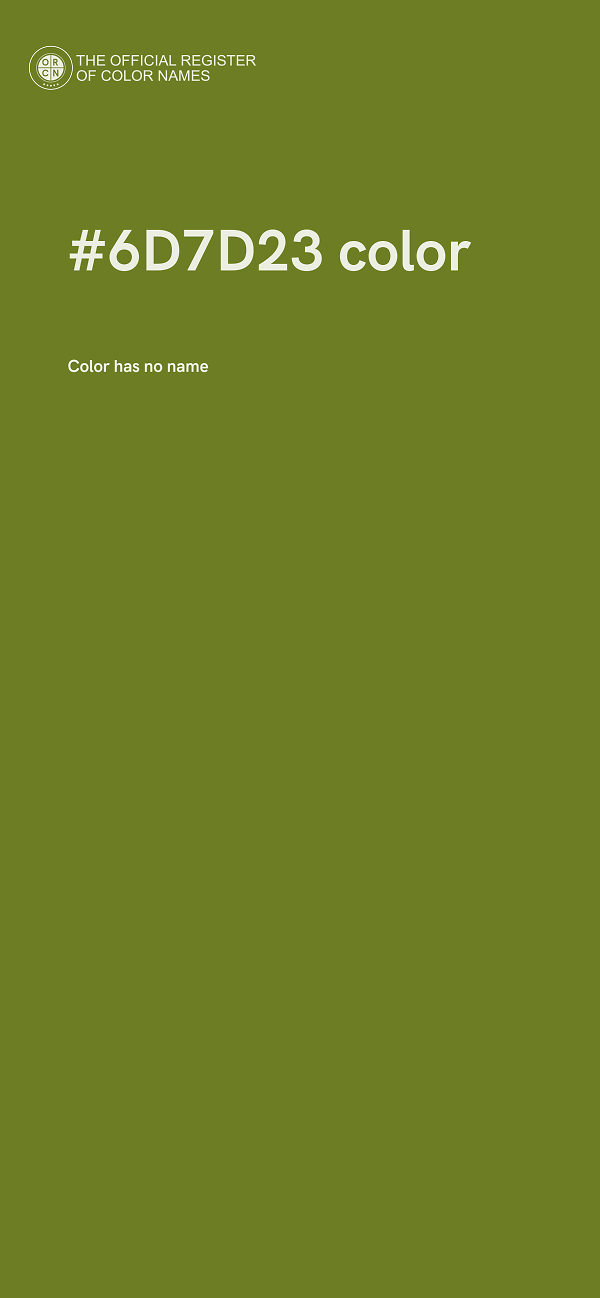 #6D7D23 color image