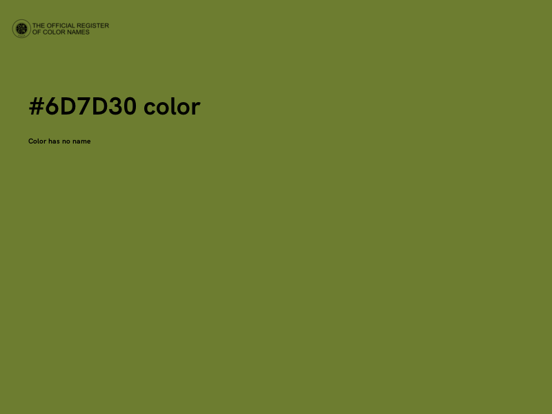 #6D7D30 color image