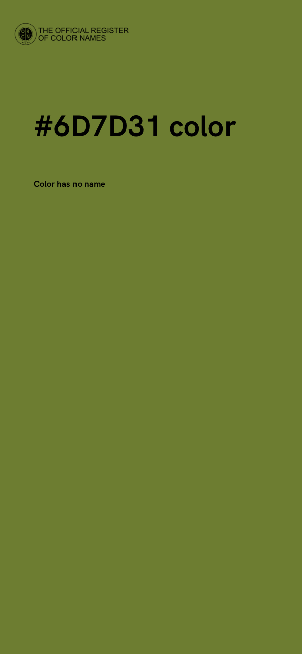 #6D7D31 color image