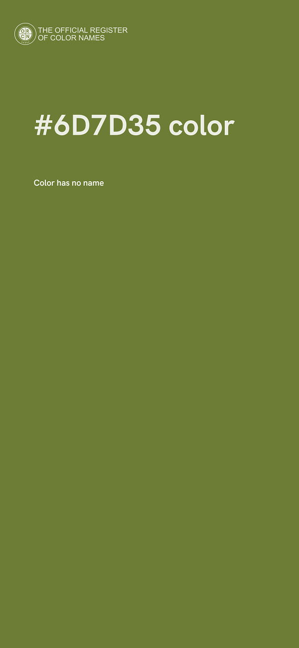 #6D7D35 color image