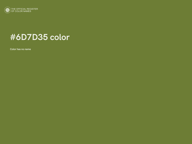 #6D7D35 color image