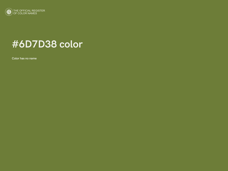 #6D7D38 color image