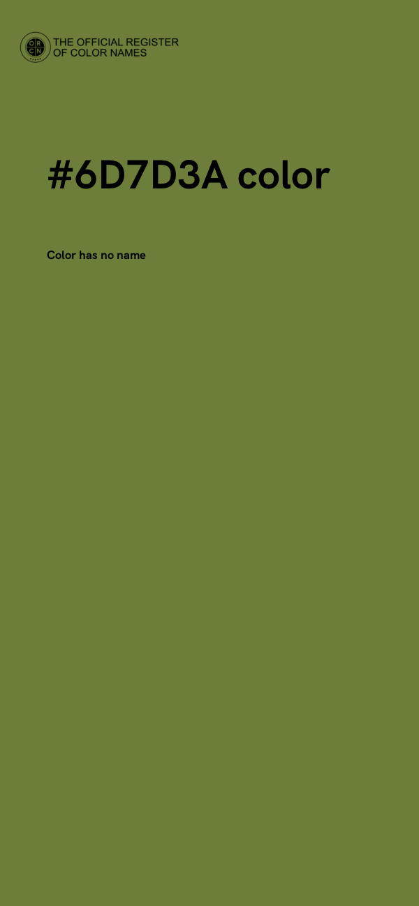 #6D7D3A color image