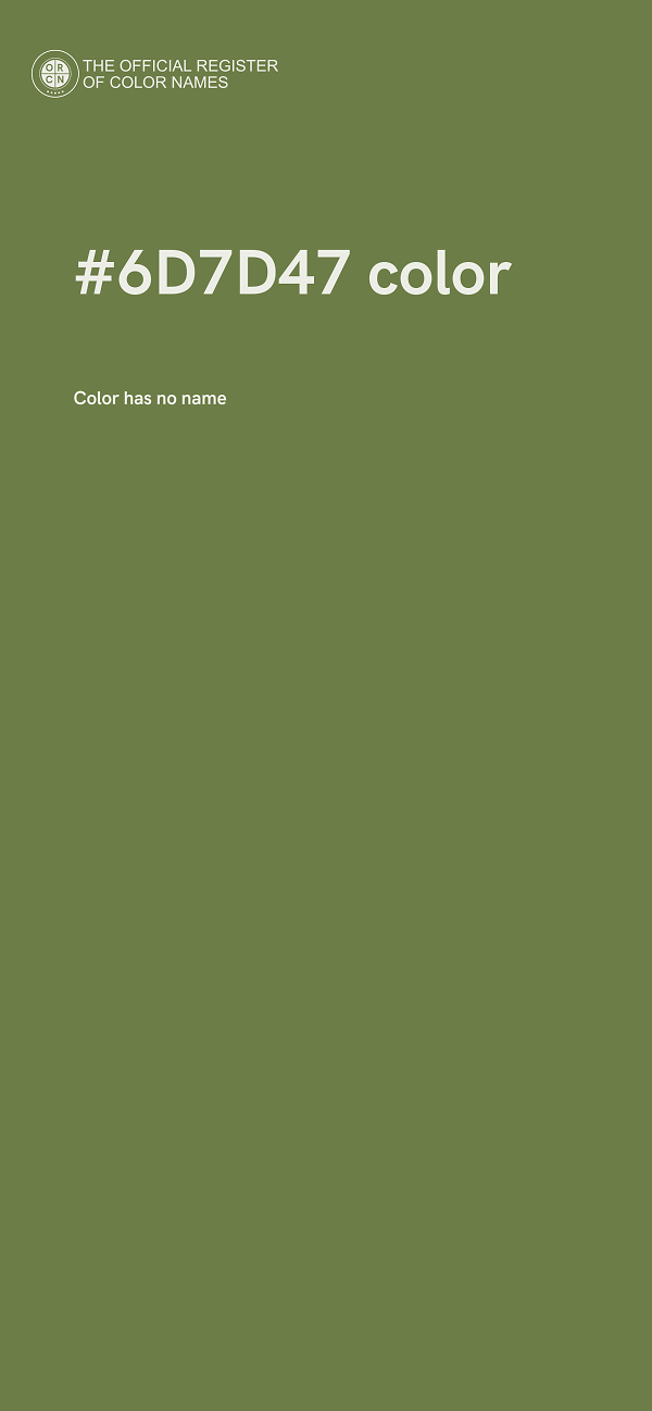 #6D7D47 color image