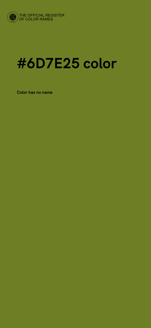 #6D7E25 color image