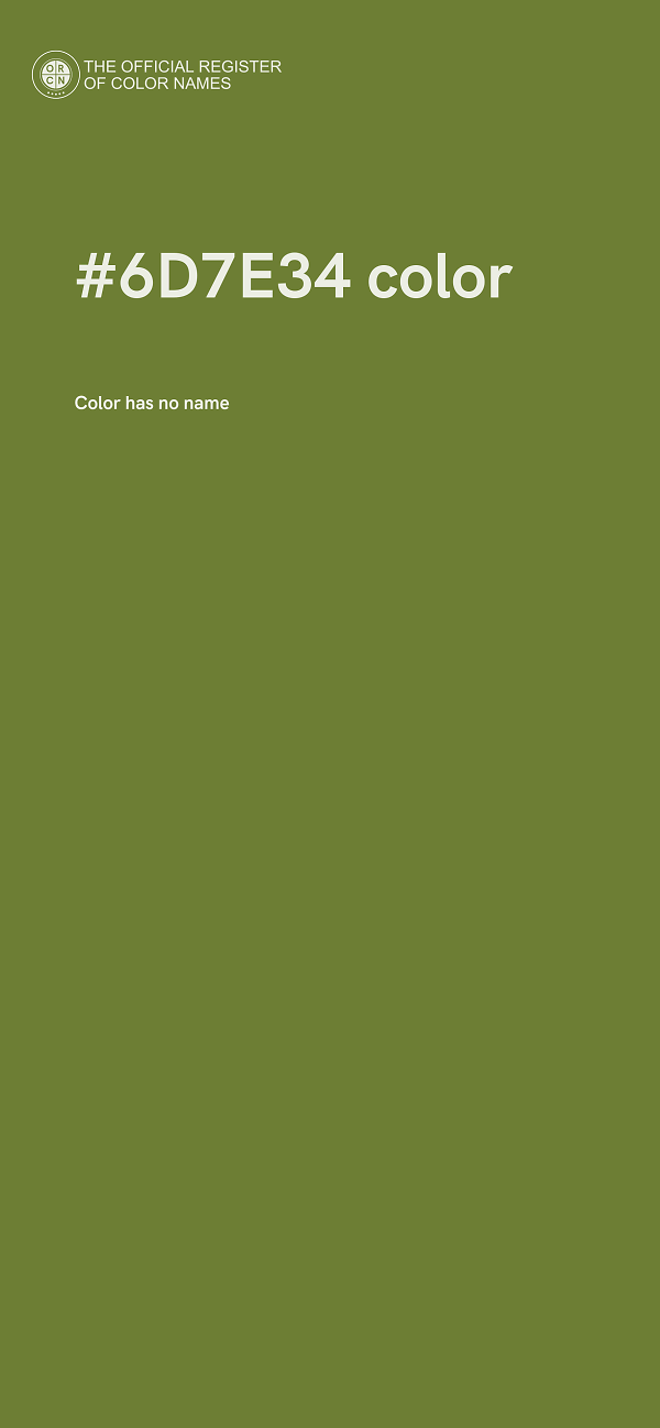 #6D7E34 color image