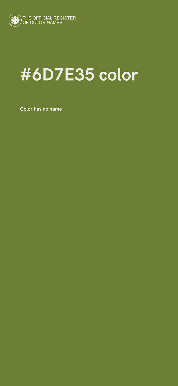 #6D7E35 color image