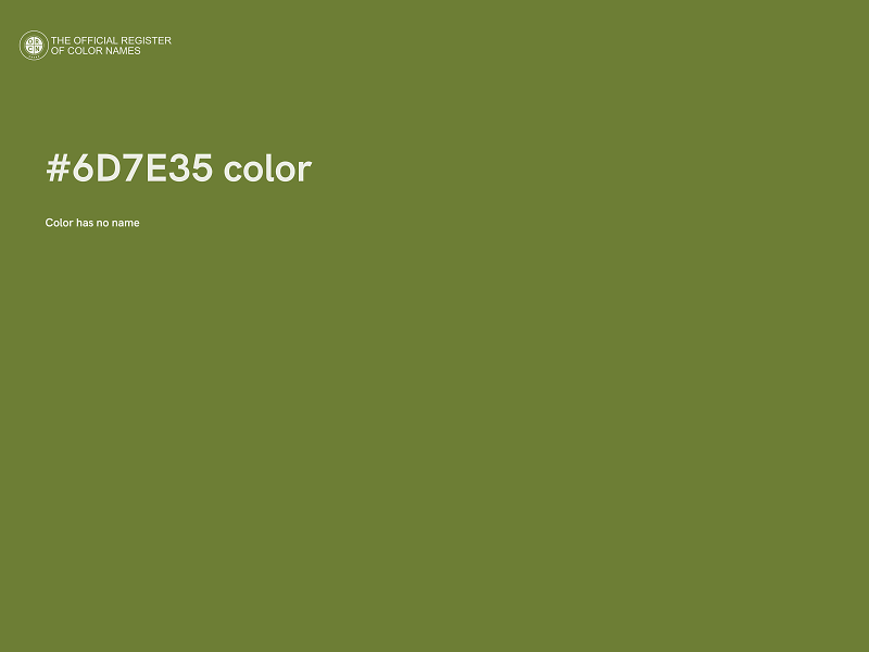 #6D7E35 color image