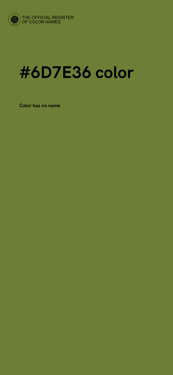 #6D7E36 color image