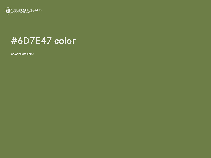 #6D7E47 color image