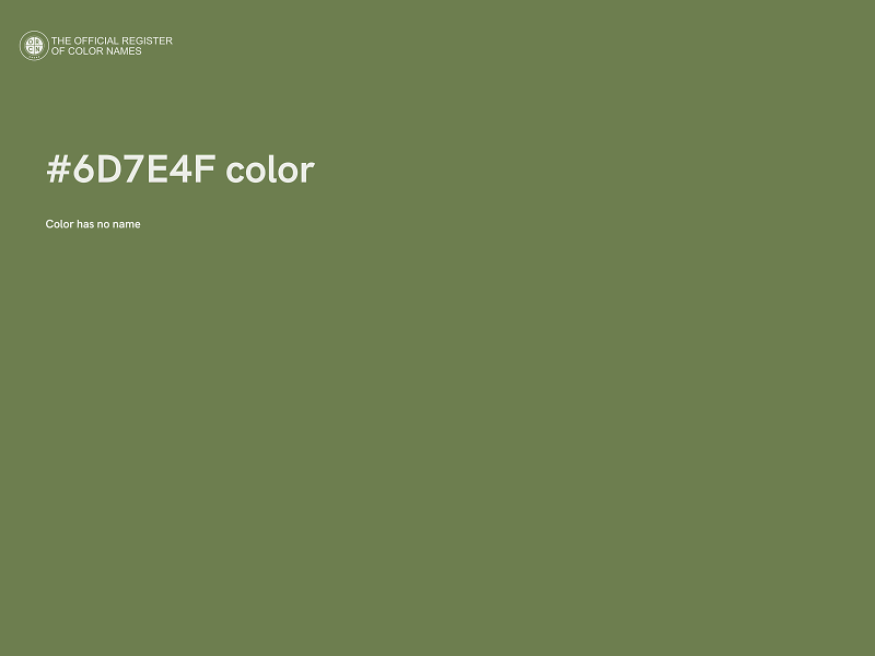 #6D7E4F color image