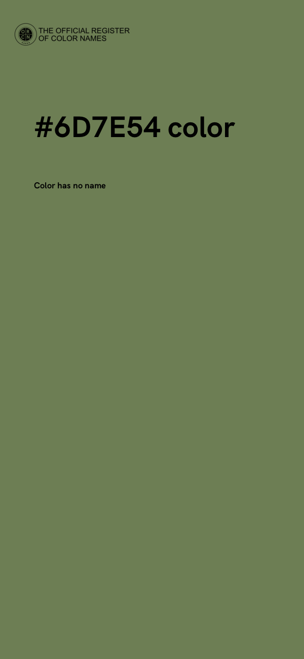 #6D7E54 color image
