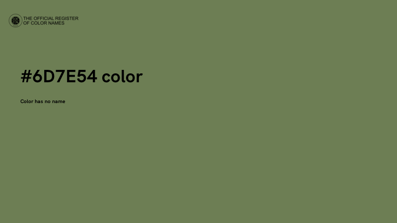 #6D7E54 color image