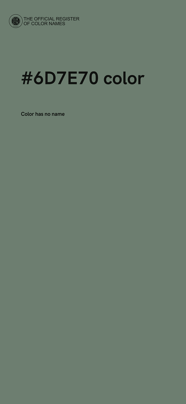 #6D7E70 color image