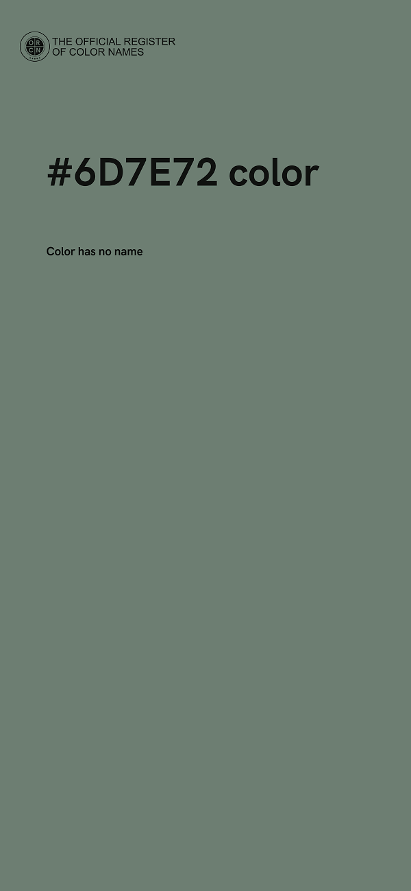 #6D7E72 color image