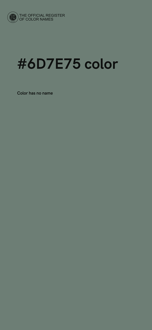 #6D7E75 color image