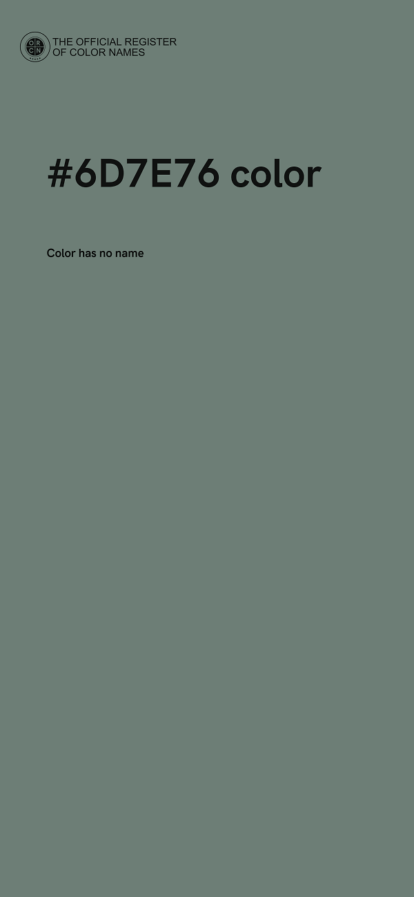 #6D7E76 color image