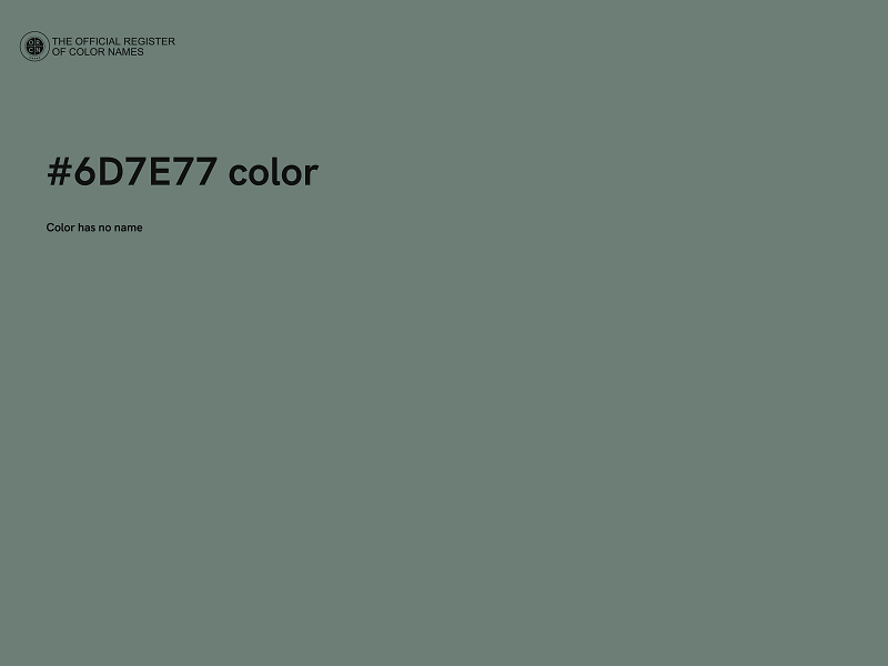 #6D7E77 color image