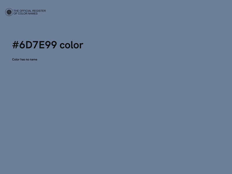 #6D7E99 color image